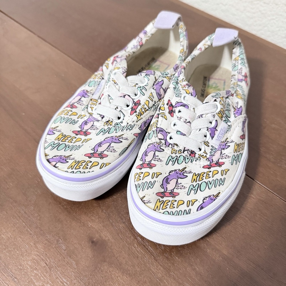 NEW Toddler Dallas Clayton Authentic Skating Unicorn Vans